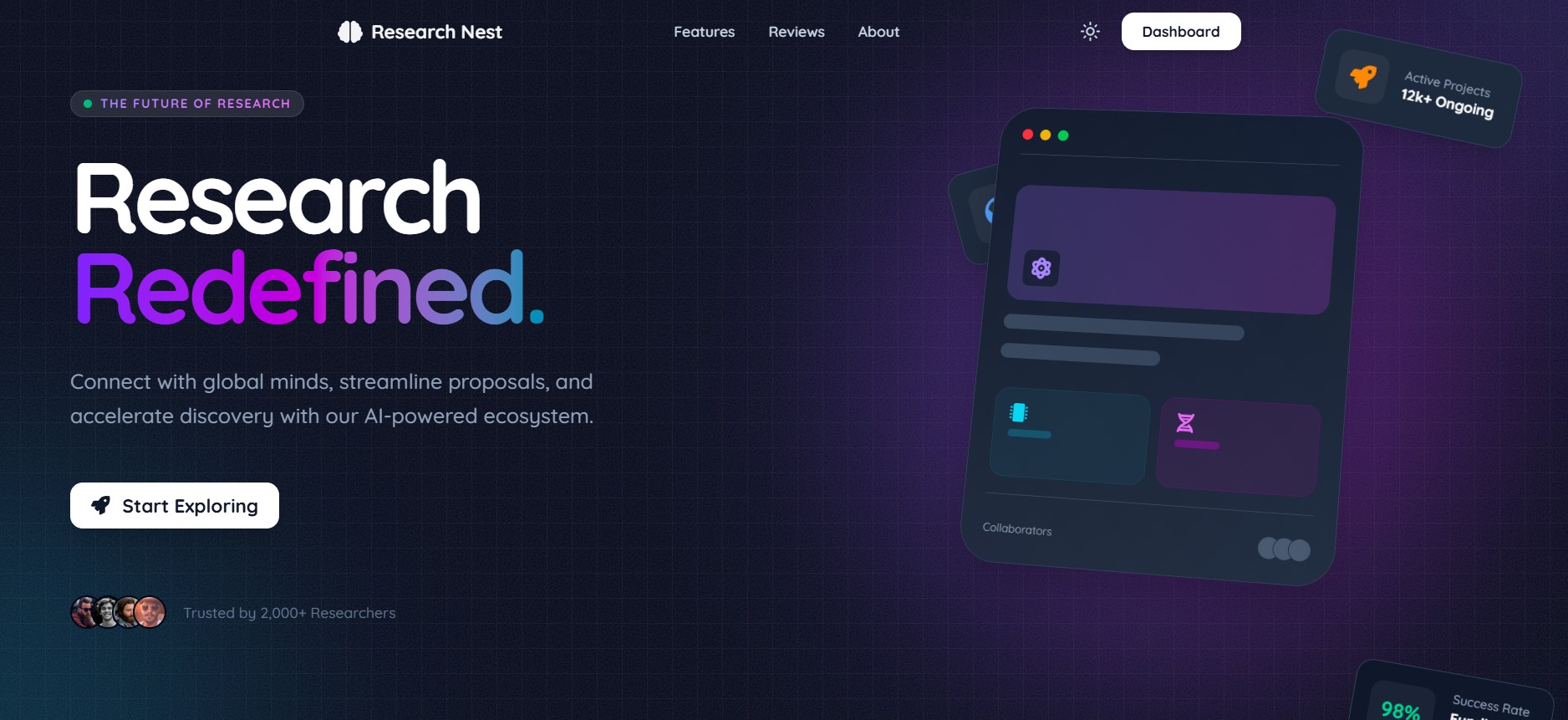 Research Nest application preview