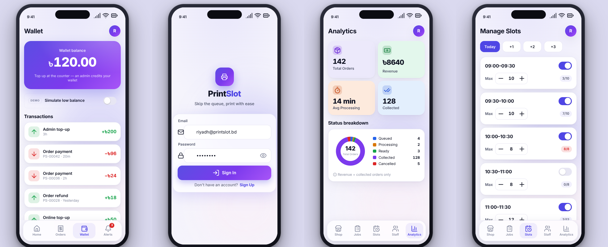 PrintSlot application preview